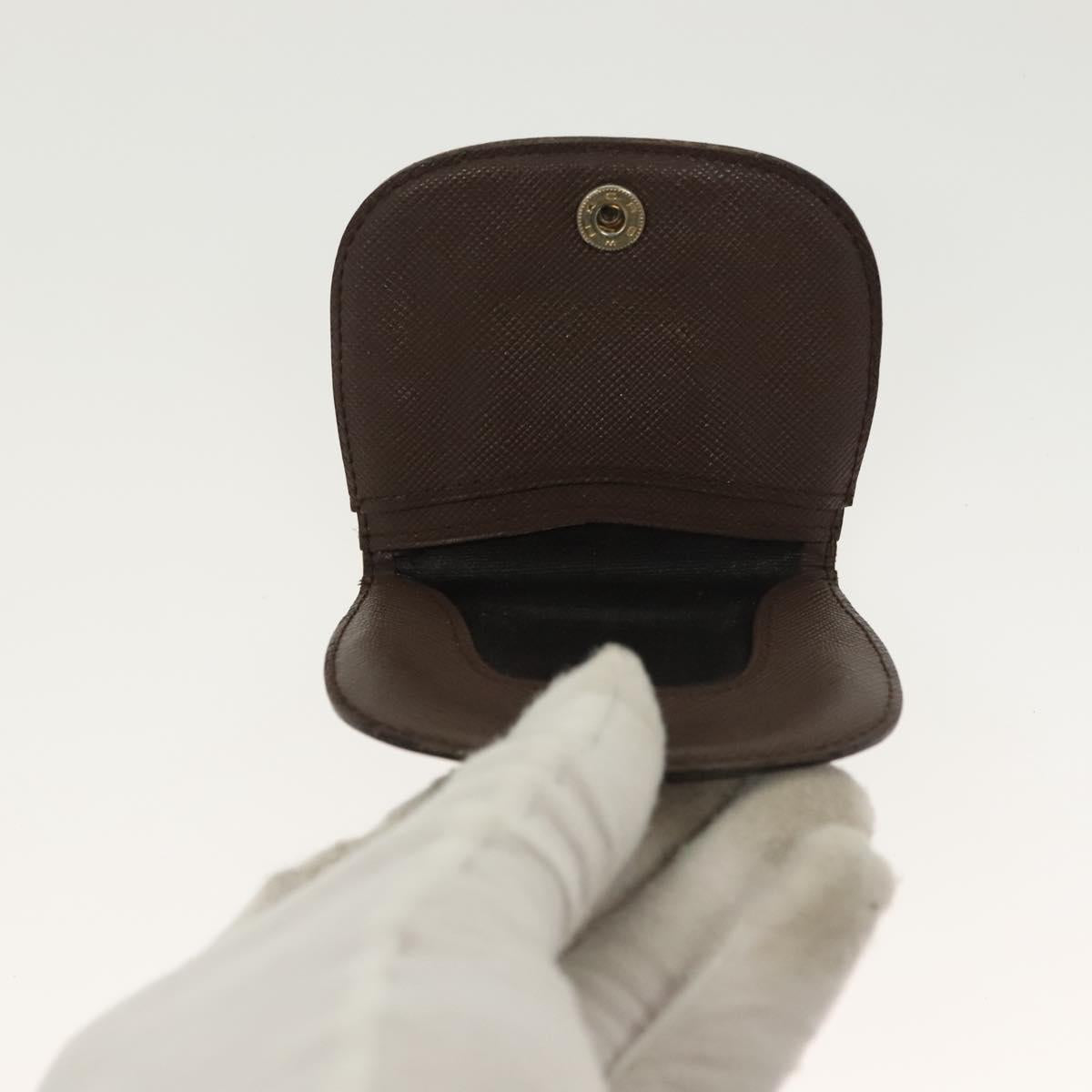 BURBERRY Key Case Canvas Leather 3Set Green Beige Auth bs28555