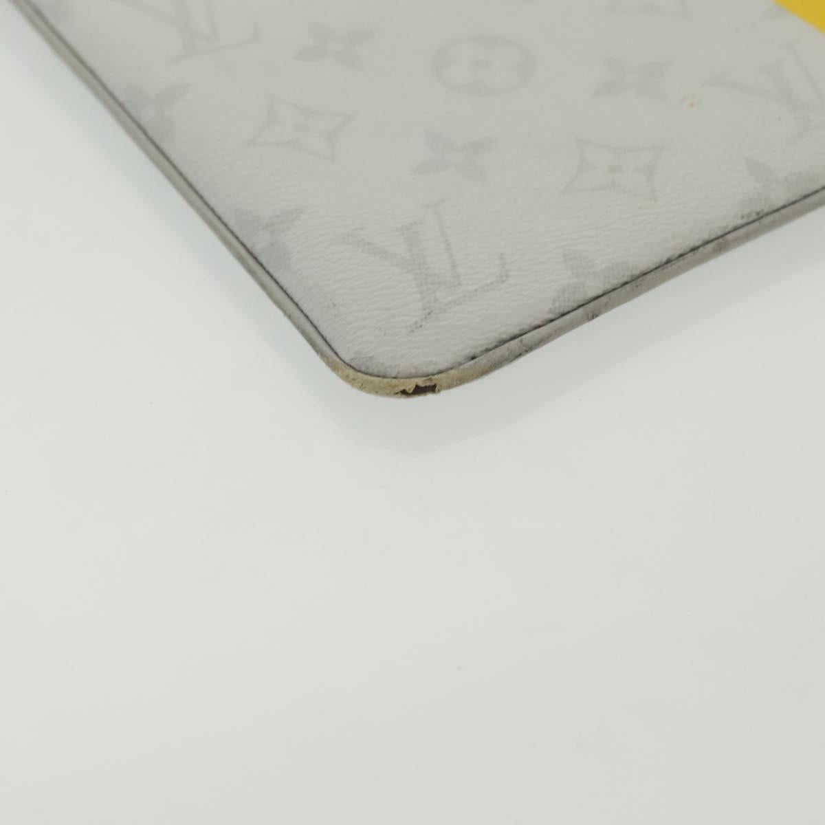 LOUIS VUITTON Monogram White Zipped Pouch GM Clutch Bag M68310 LV Auth bs28559