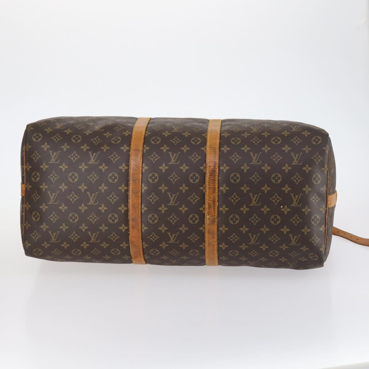LOUIS VUITTON Monogram Keepall Bandouliere 60 Boston Bag M41412 LV Auth bs28590