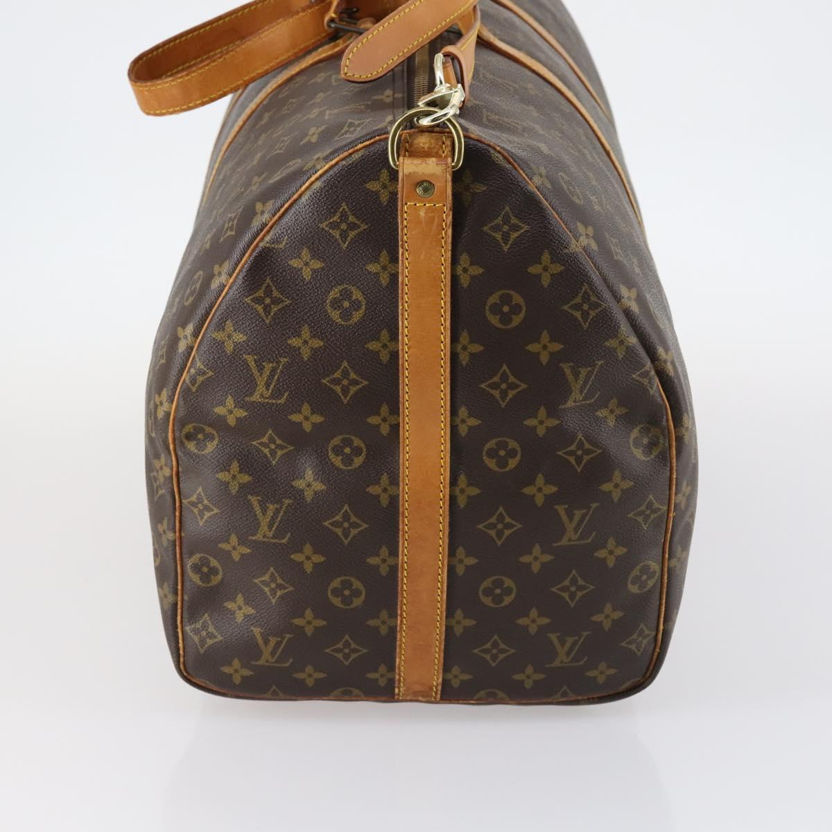 LOUIS VUITTON Monogram Keepall Bandouliere 60 Boston Bag M41412 LV Auth bs28590