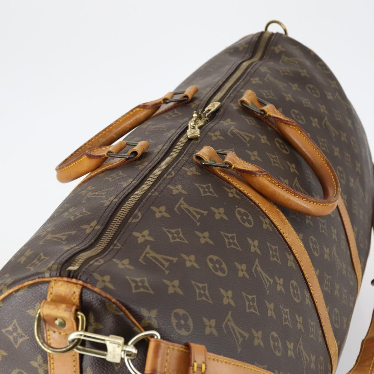LOUIS VUITTON Monogram Keepall Bandouliere 60 Boston Bag M41412 LV Auth bs28590