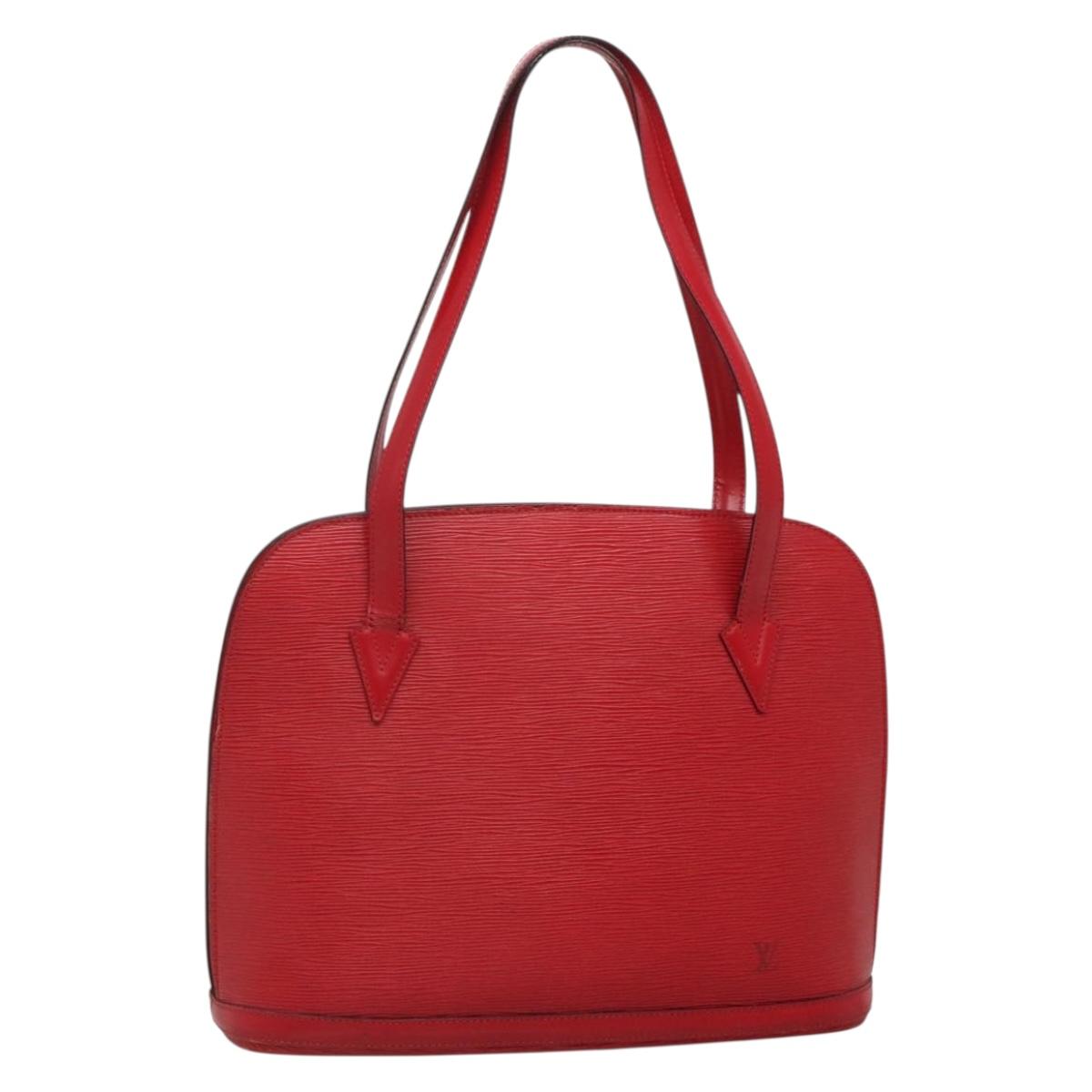 LOUIS VUITTON Epi Lussac Shoulder Bag Red M52287 LV Auth bs28610