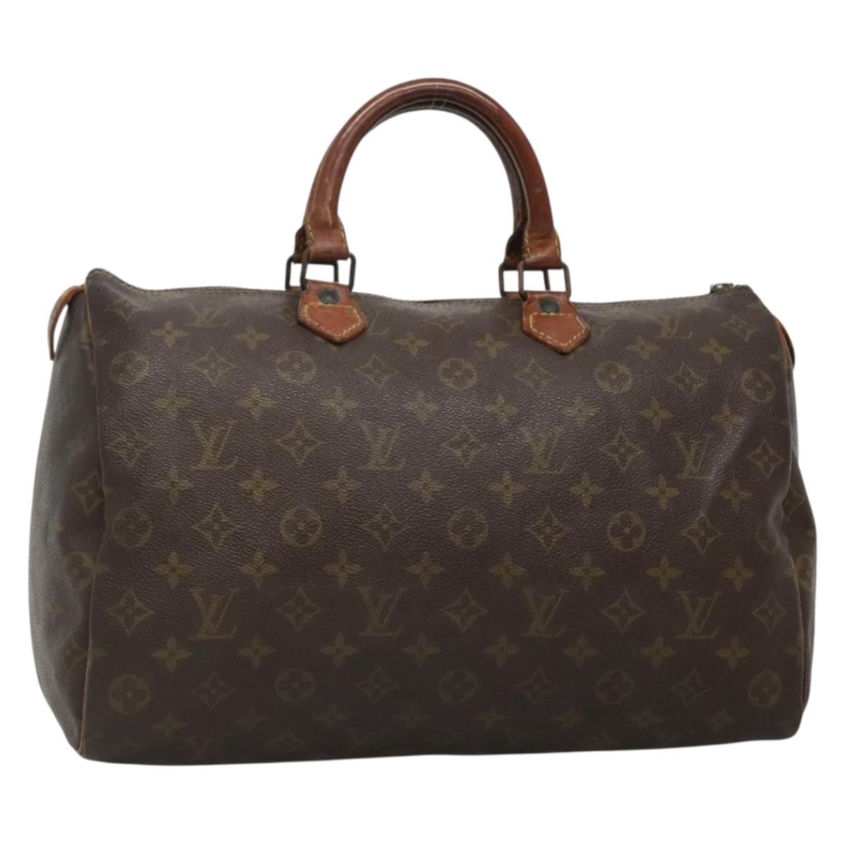 LOUIS VUITTON Monogram Speedy 35 Hand Bag M41524 LV Auth bs28622
