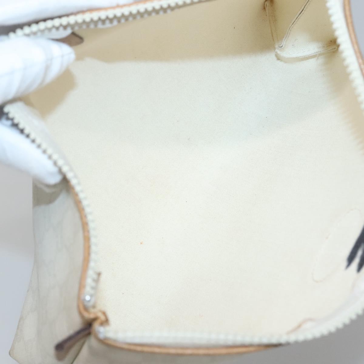 GUCCI GG Plus Supreme Clutch Bag PVC White Auth bs28632