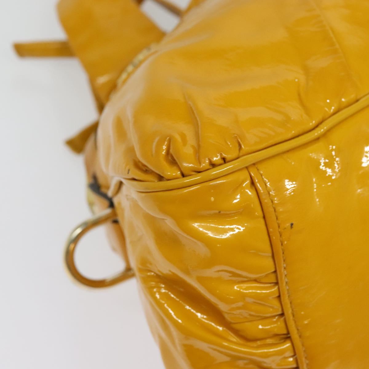 GUCCI Tote Bag Enamel Yellow Gold 197019 Auth bs28709