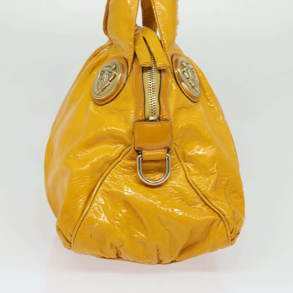GUCCI Tote Bag Enamel Yellow Gold 197019 Auth bs28709