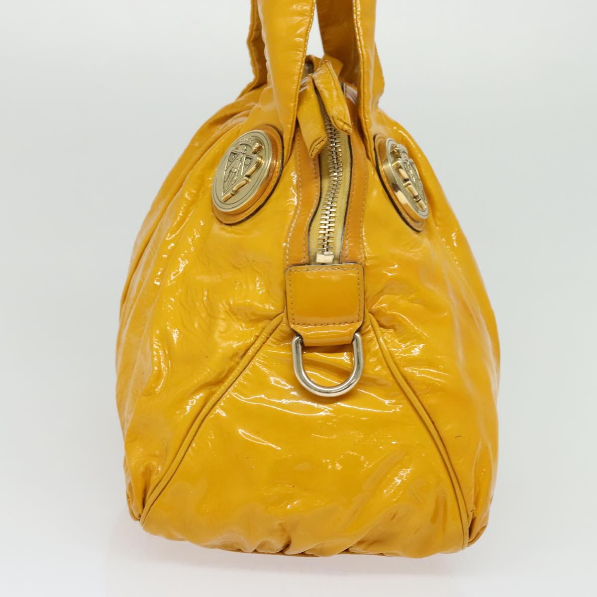 GUCCI Tote Bag Enamel Yellow Gold 197019 Auth bs28709