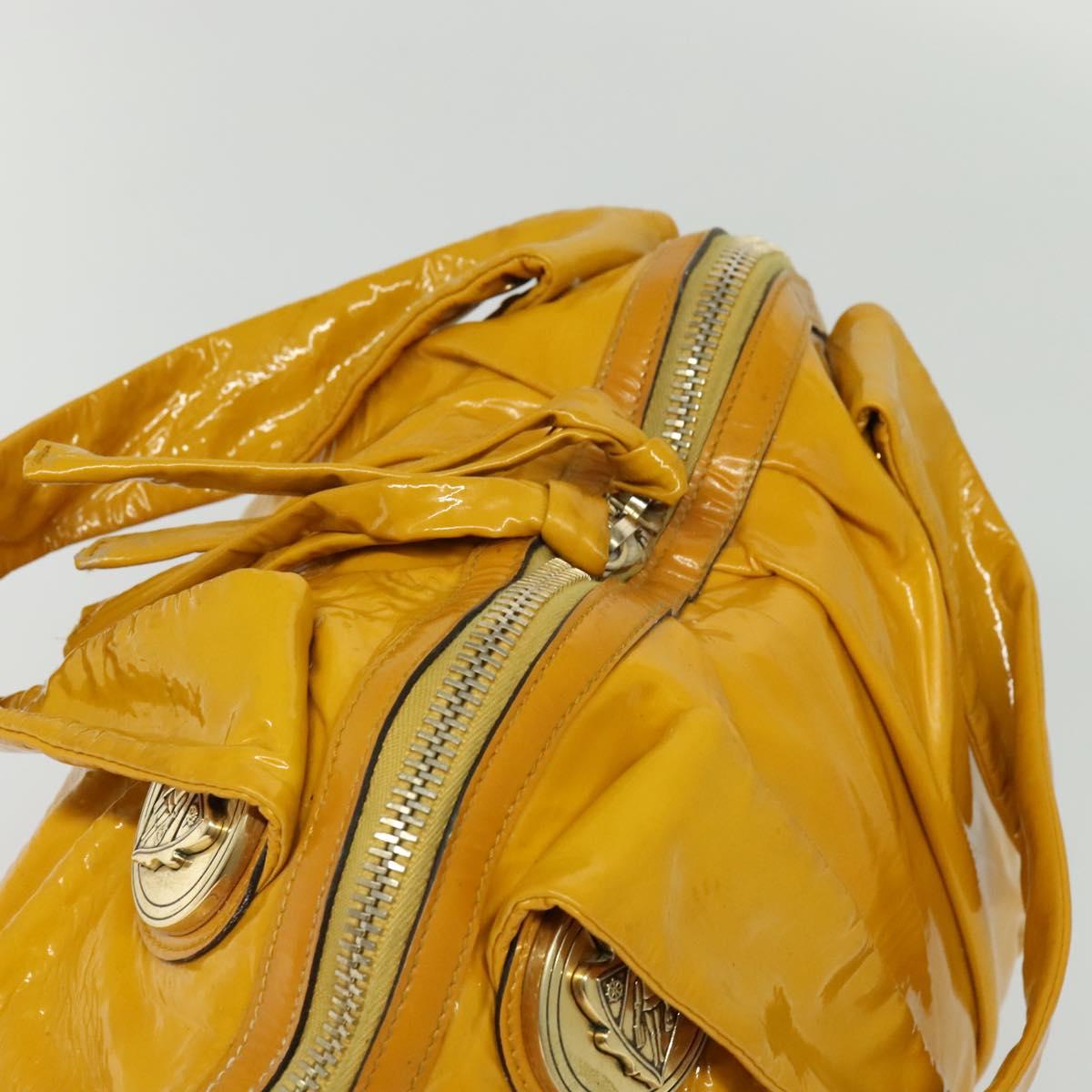 GUCCI Tote Bag Enamel Yellow Gold 197019 Auth bs28709