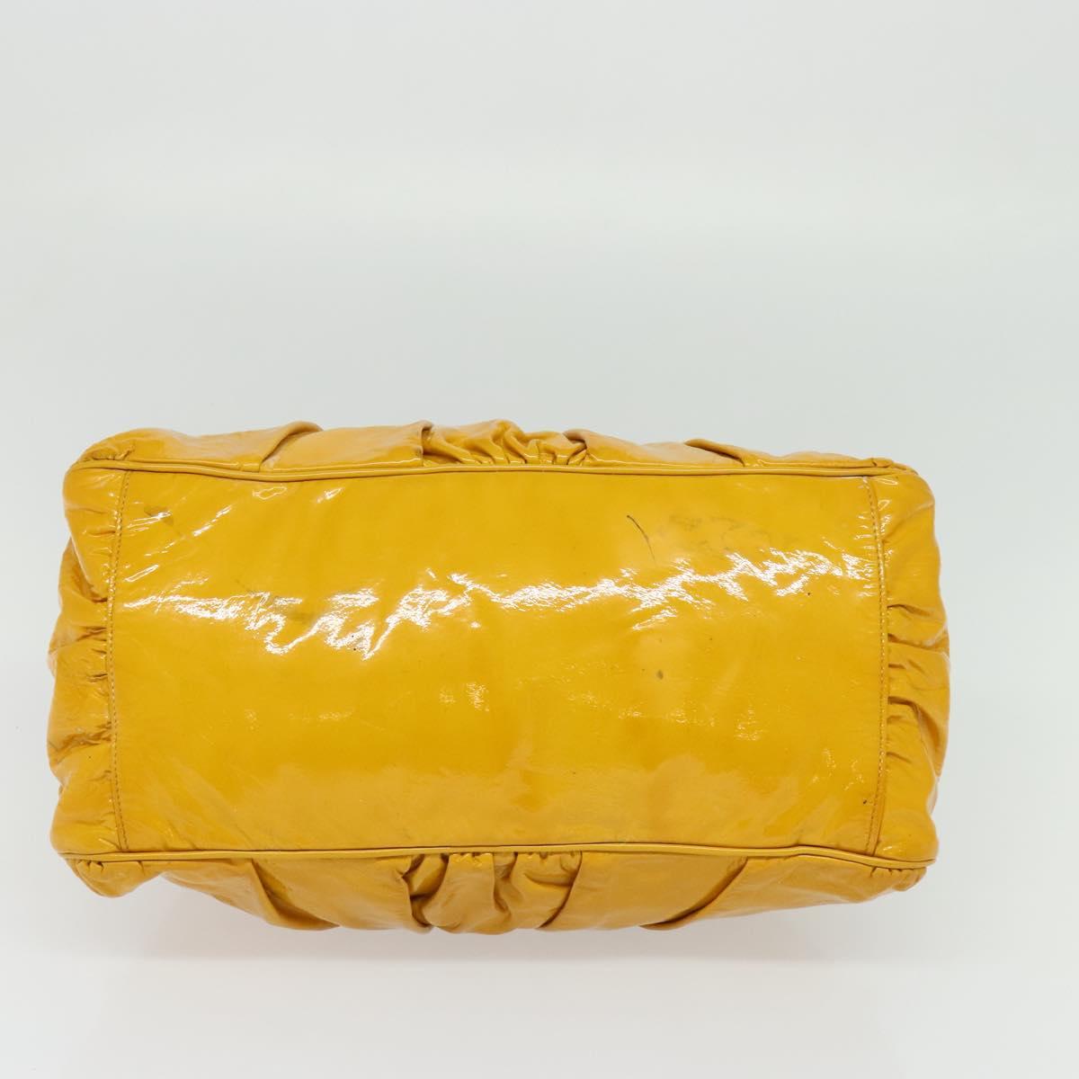 GUCCI Tote Bag Enamel Yellow Gold 197019 Auth bs28709