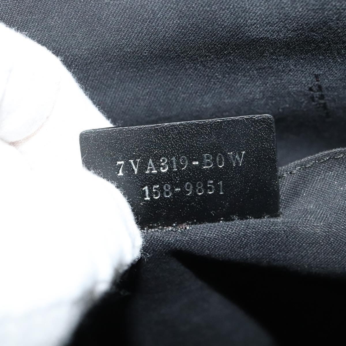 FENDI Zucca Canvas Shoulder Bag PVC Blue Silver Auth bs28711