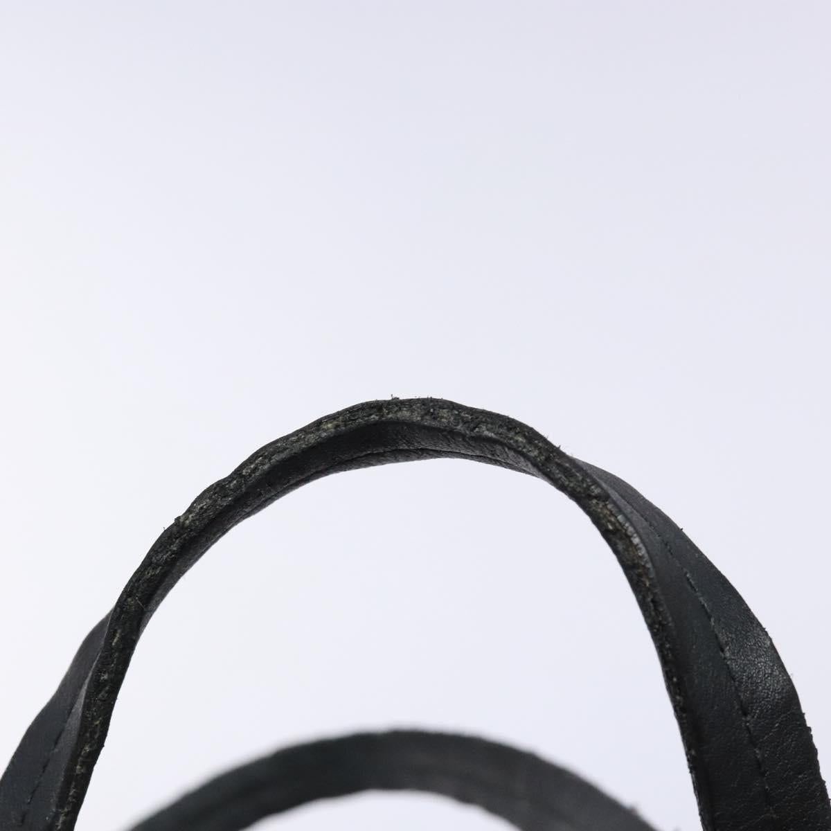Salvatore Ferragamo Gancini Tote Bag Leather Black Silver Auth bs28720