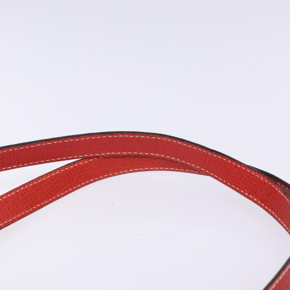 LOEWE Tote Bag Leather Red Gold Auth bs28739