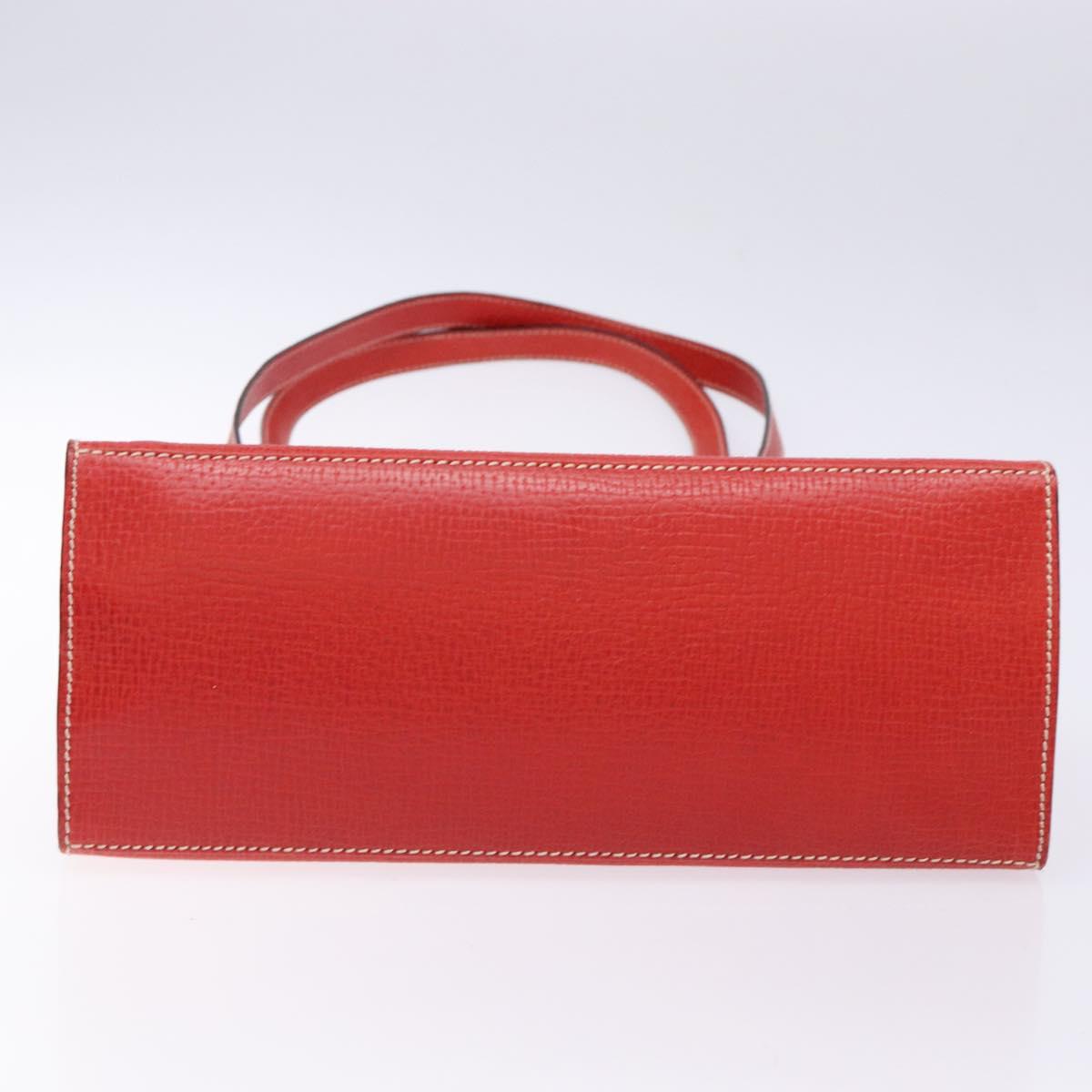 LOEWE Tote Bag Leather Red Gold Auth bs28739