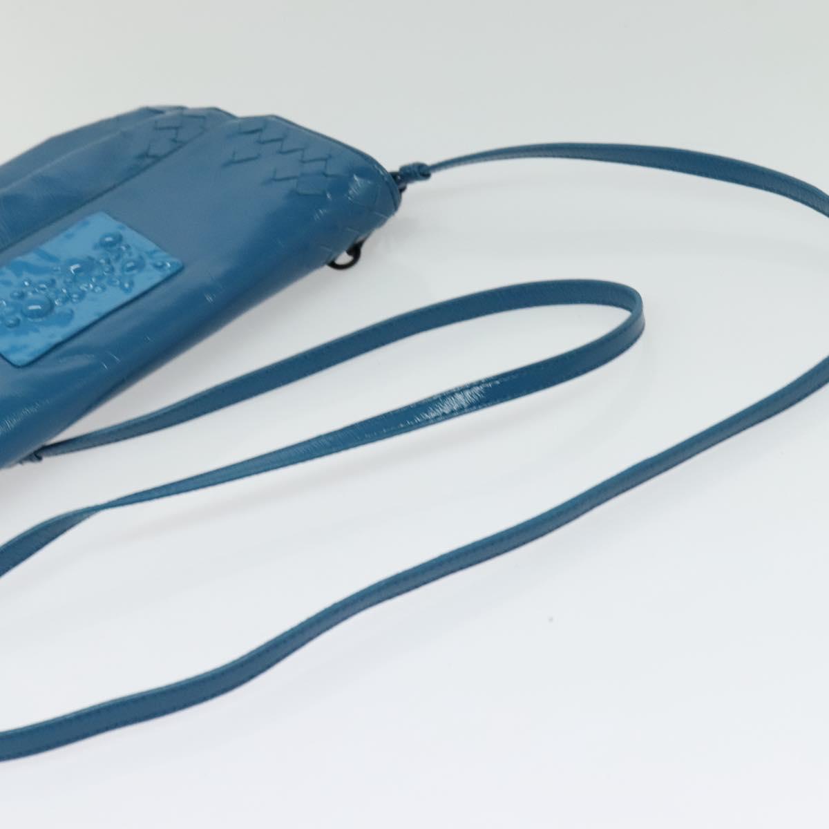 BOTTEGA VENETA INTRECCIATO Shoulder Bag Leather Blue Auth bs28779