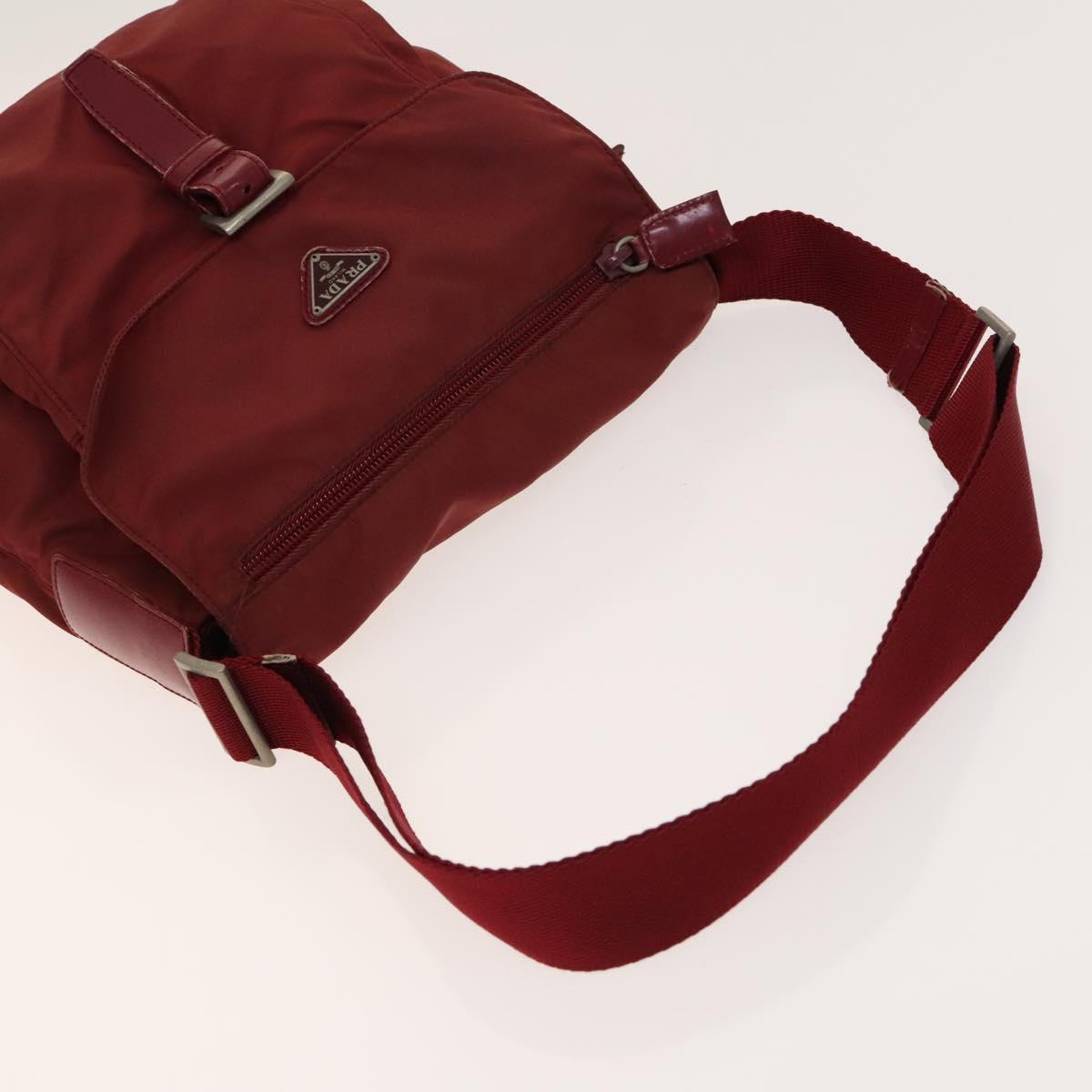 PRADA Bag Nylon 4Set Black Green Bordeaux Auth bs28803