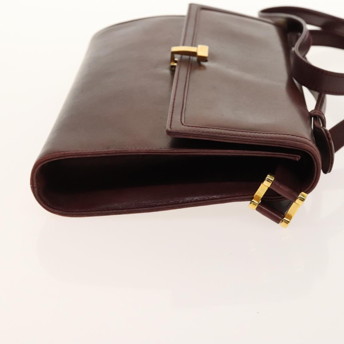 Salvatore Ferragamo Cartier Gancini Bag Leather 3 Set Black Auth bs28805