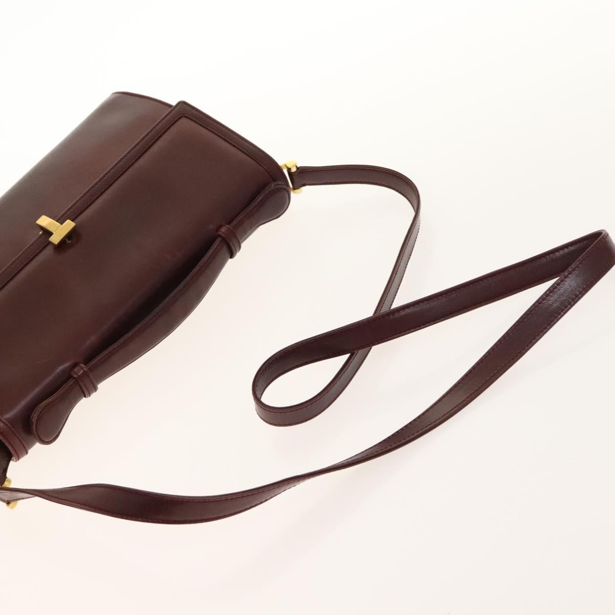 Salvatore Ferragamo Cartier Gancini Bag Leather 3 Set Black Auth bs28805