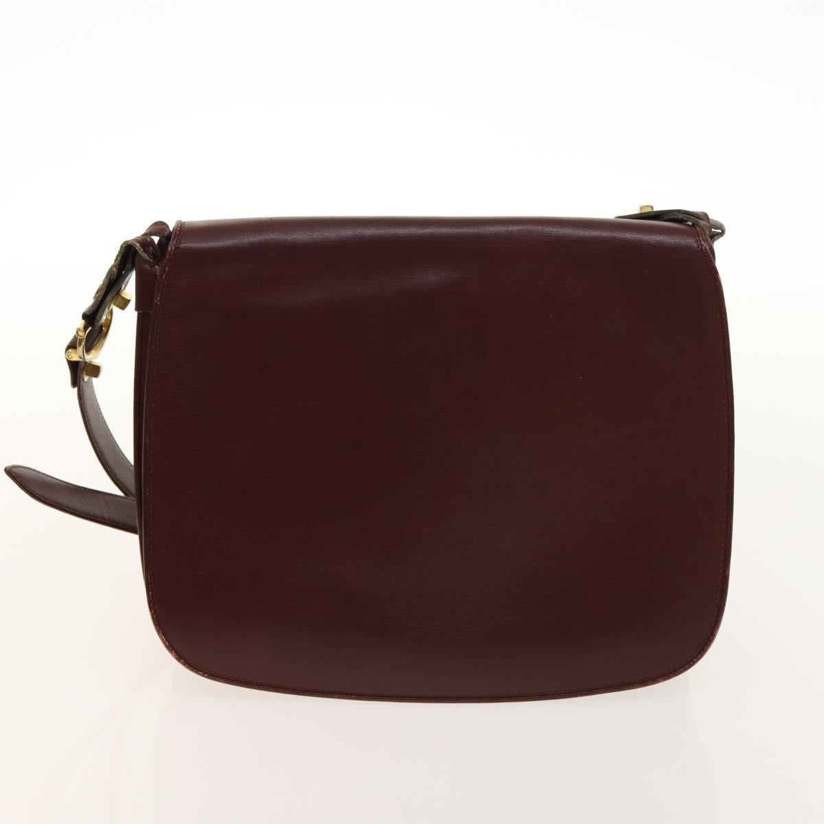 Salvatore Ferragamo Cartier Gancini Bag Leather 3 Set Black Auth bs28805