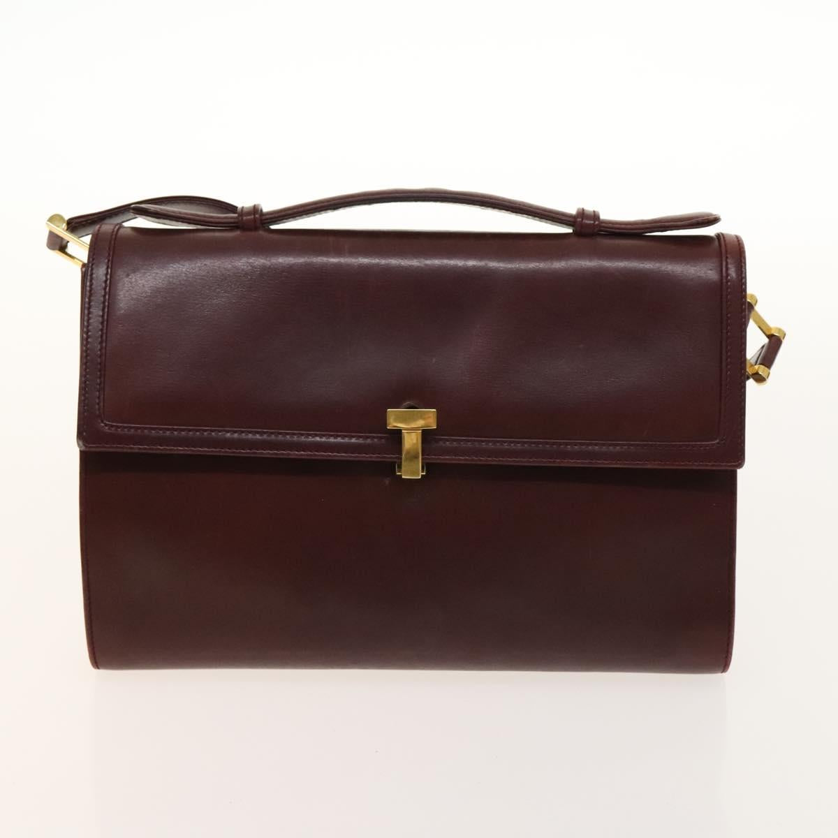 Salvatore Ferragamo Cartier Gancini Bag Leather 3 Set Black Auth bs28805