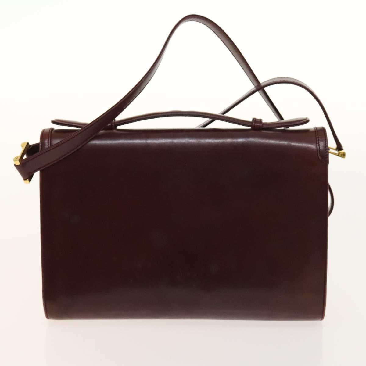 Salvatore Ferragamo Cartier Gancini Bag Leather 3 Set Black Auth bs28805