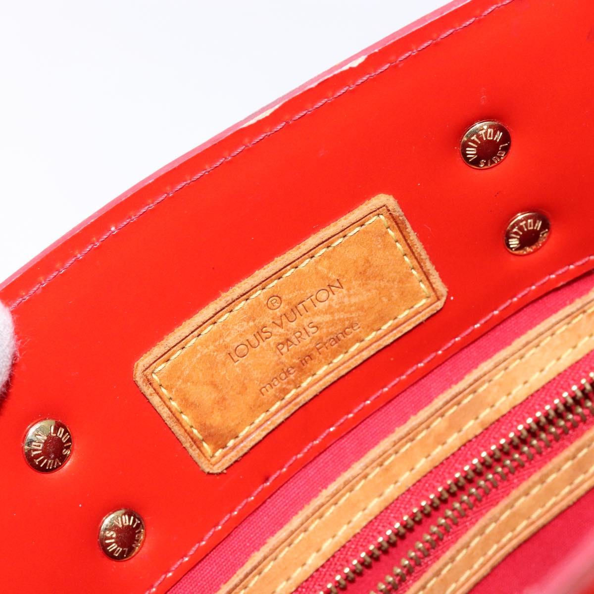 LOUIS VUITTON Monogram Vernis Reade PM Hand Bag Red Rouge M91088 LV Auth bs28806