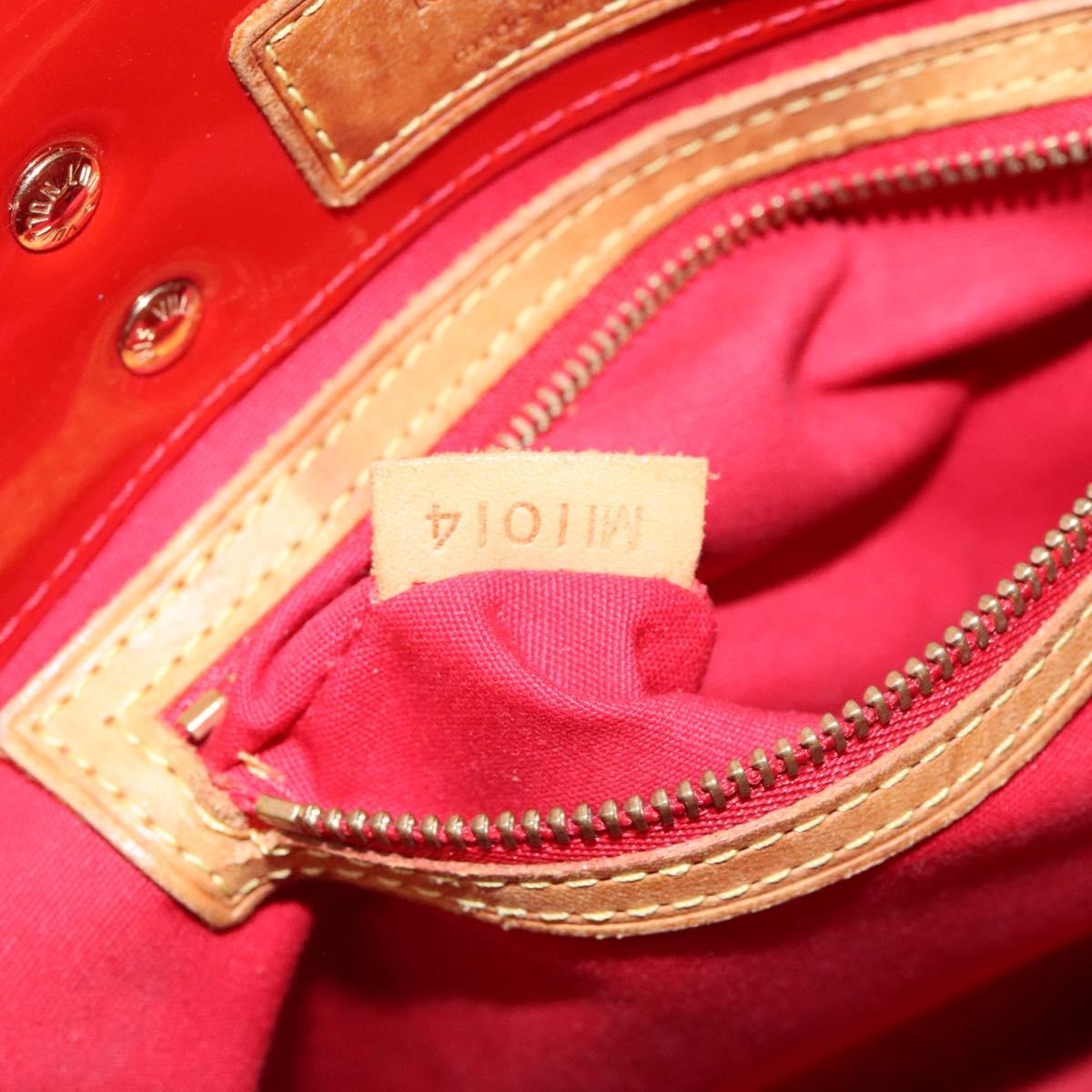 LOUIS VUITTON Monogram Vernis Reade PM Hand Bag Red Rouge M91088 LV Auth bs28806