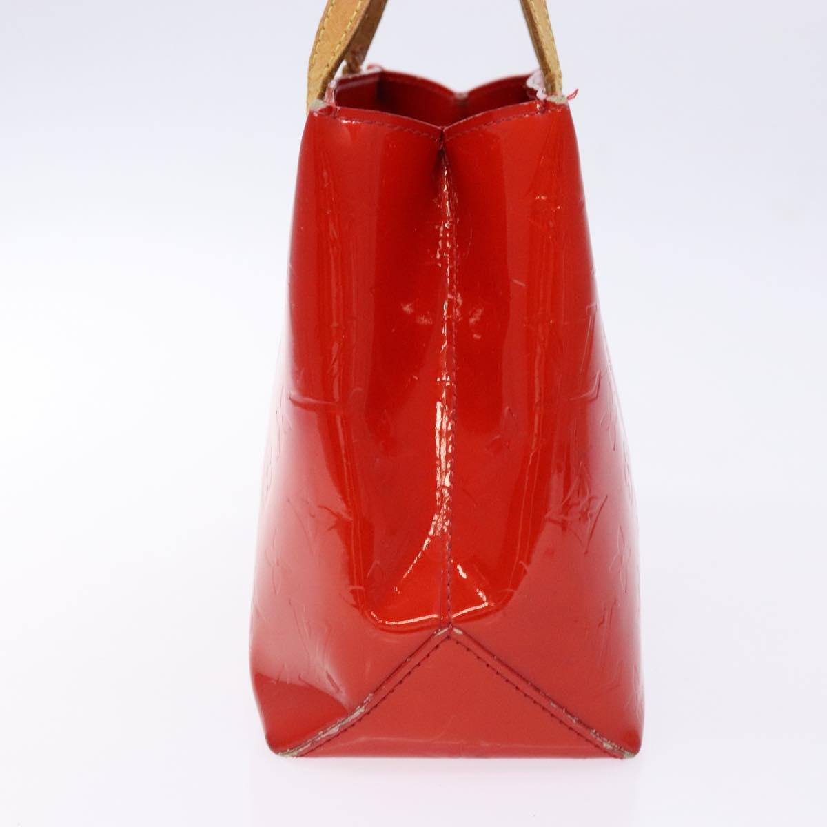 LOUIS VUITTON Monogram Vernis Reade PM Hand Bag Red Rouge M91088 LV Auth bs28806