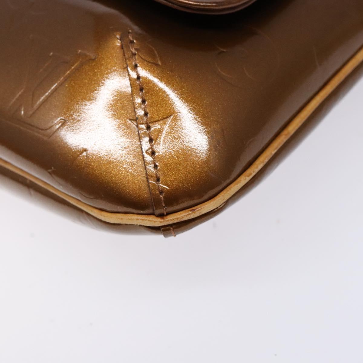 LOUIS VUITTON Monogram Vernis Thompson Street Bag Bronze M91124 LV Auth bs28807