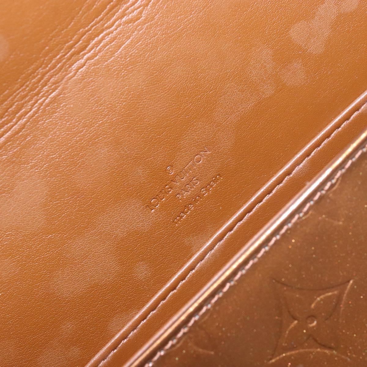 LOUIS VUITTON Monogram Vernis Thompson Street Bag Bronze M91124 LV Auth bs28807