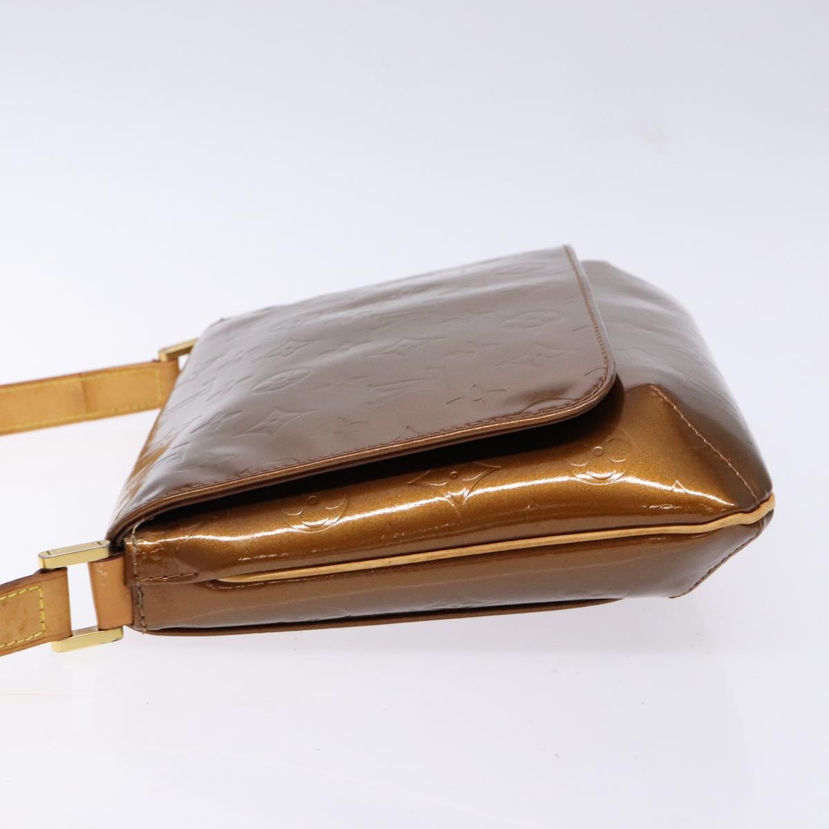 LOUIS VUITTON Monogram Vernis Thompson Street Bag Bronze M91124 LV Auth bs28807
