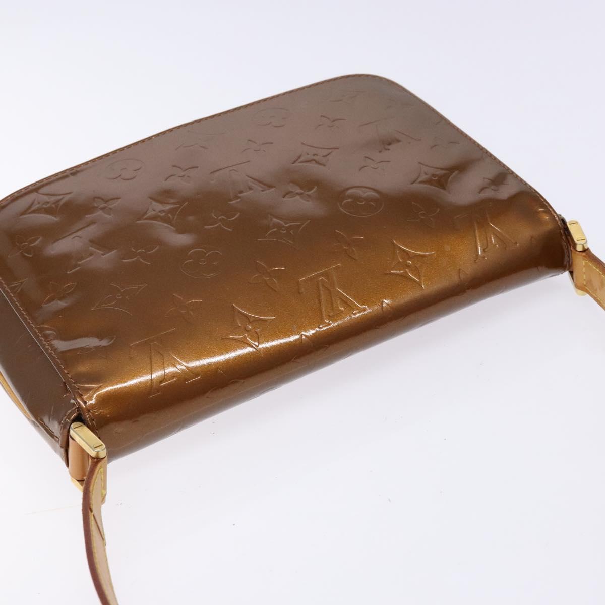 LOUIS VUITTON Monogram Vernis Thompson Street Bag Bronze M91124 LV Auth bs28807