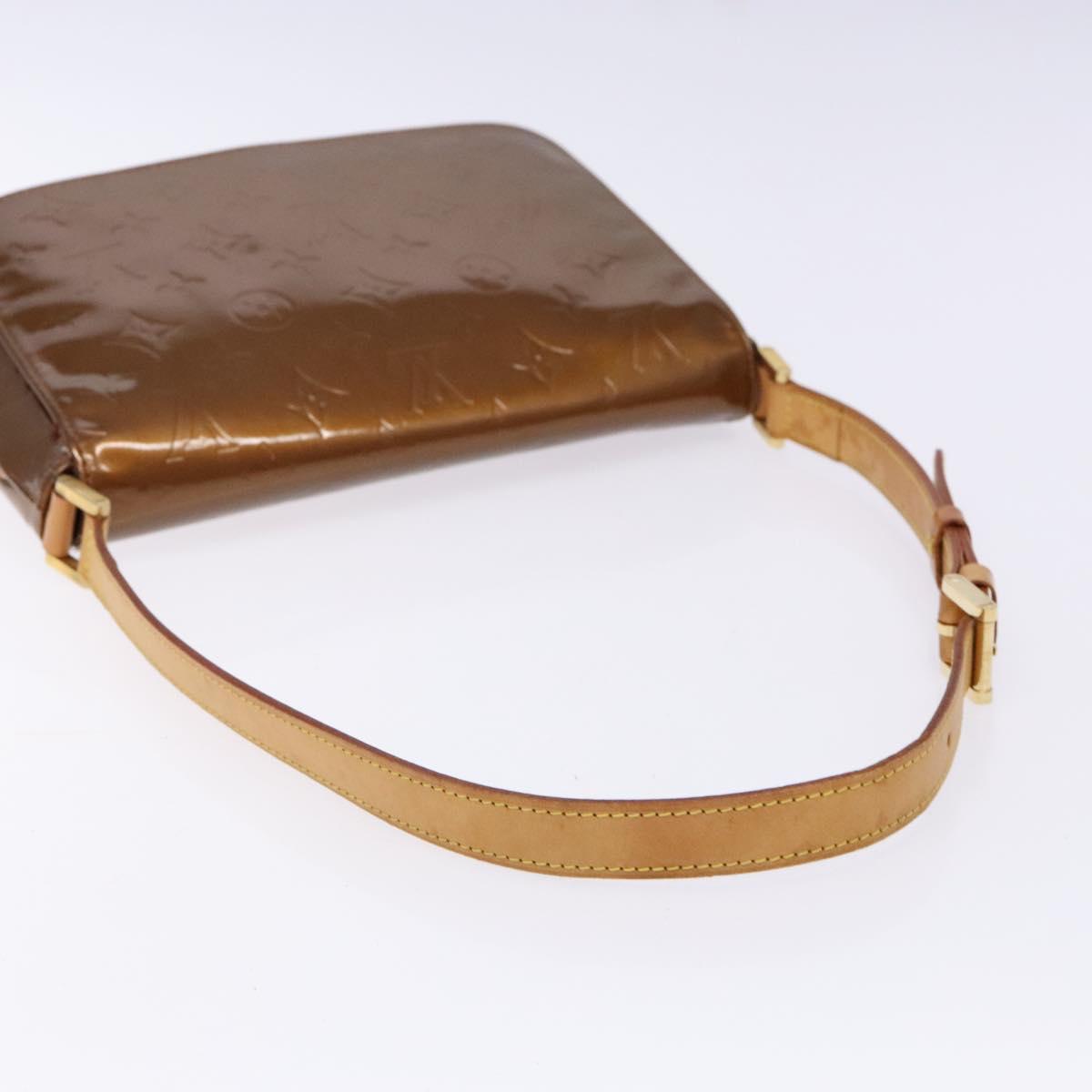 LOUIS VUITTON Monogram Vernis Thompson Street Bag Bronze M91124 LV Auth bs28807
