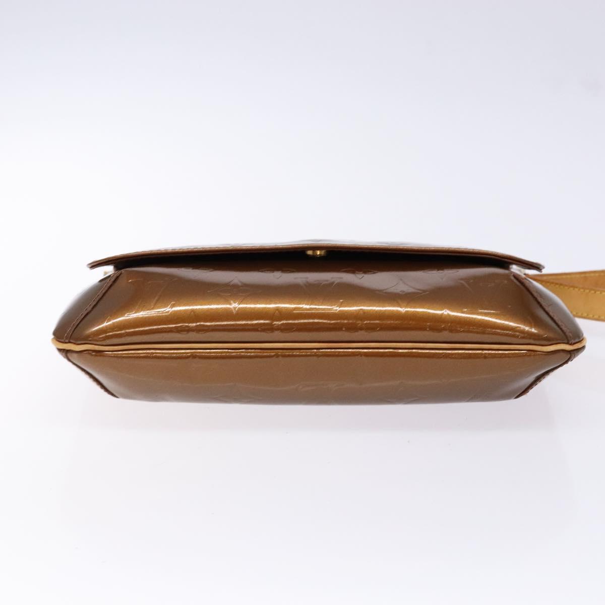 LOUIS VUITTON Monogram Vernis Thompson Street Bag Bronze M91124 LV Auth bs28807