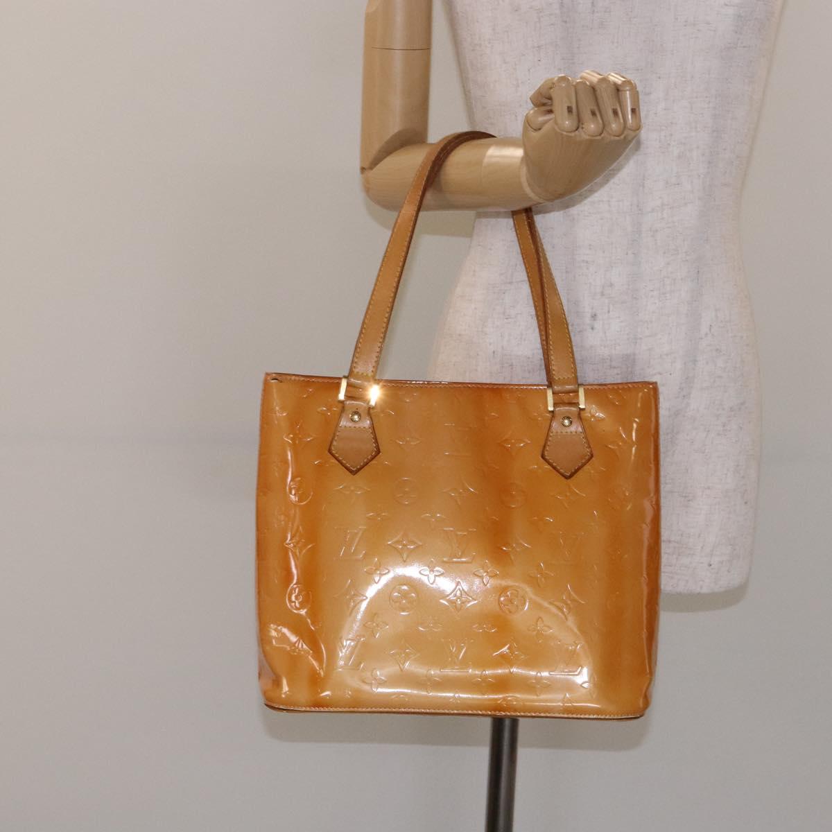 LOUIS VUITTON Monogram Vernis Houston Bag Marshmallow Pink M91302 Auth bs28810