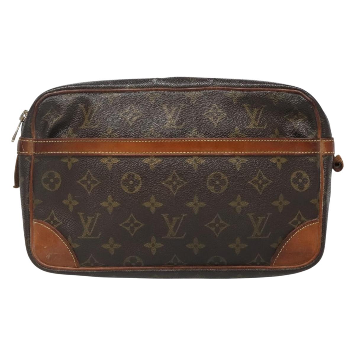 LOUIS VUITTON Monogram Compiegne 28 Clutch Bag M51845 LV Auth bs28819