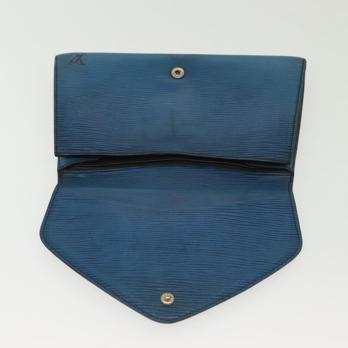 LOUIS VUITTON Epi Art Deco Clutch Bag Blue M52635 LV Auth bs28832