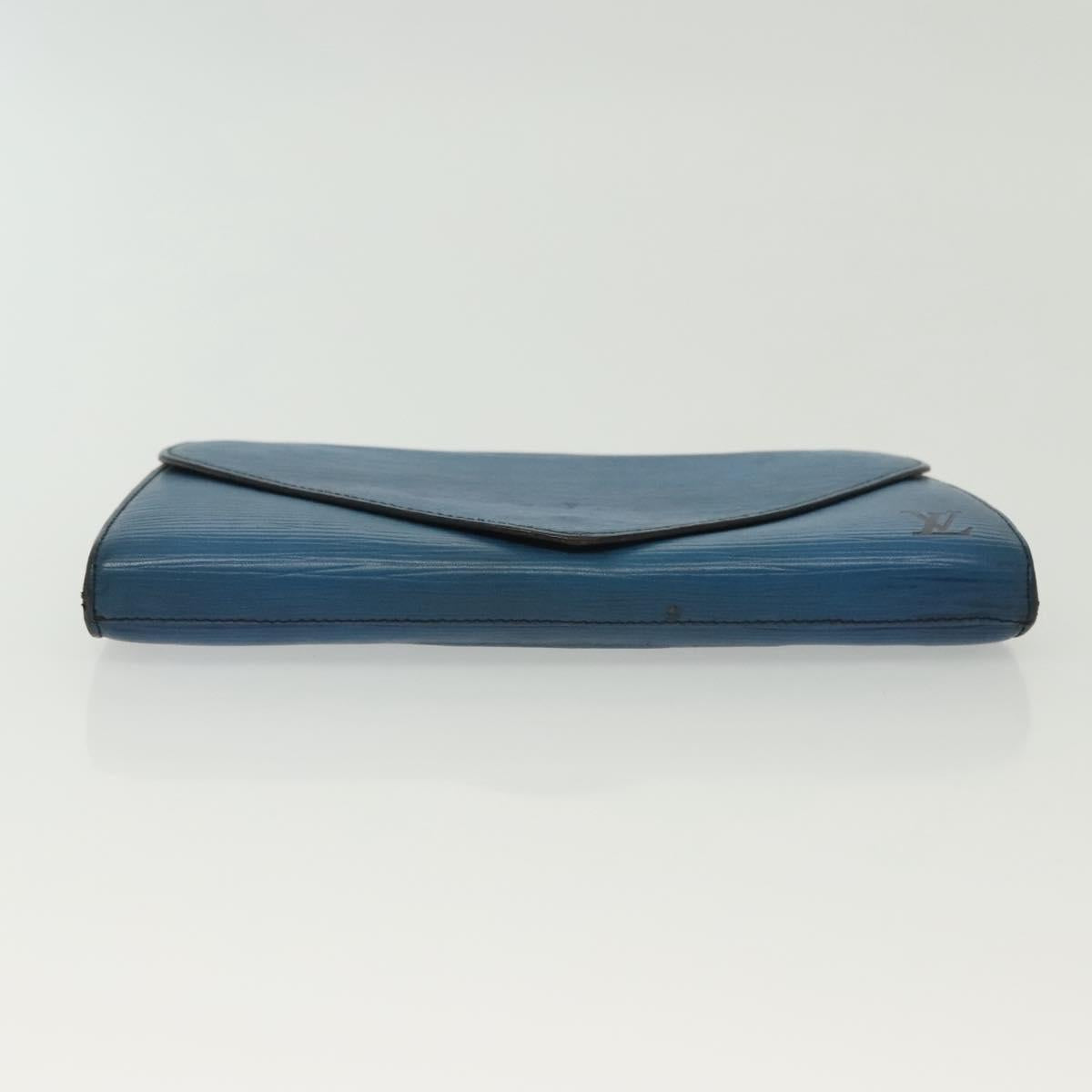 LOUIS VUITTON Epi Art Deco Clutch Bag Blue M52635 LV Auth bs28832