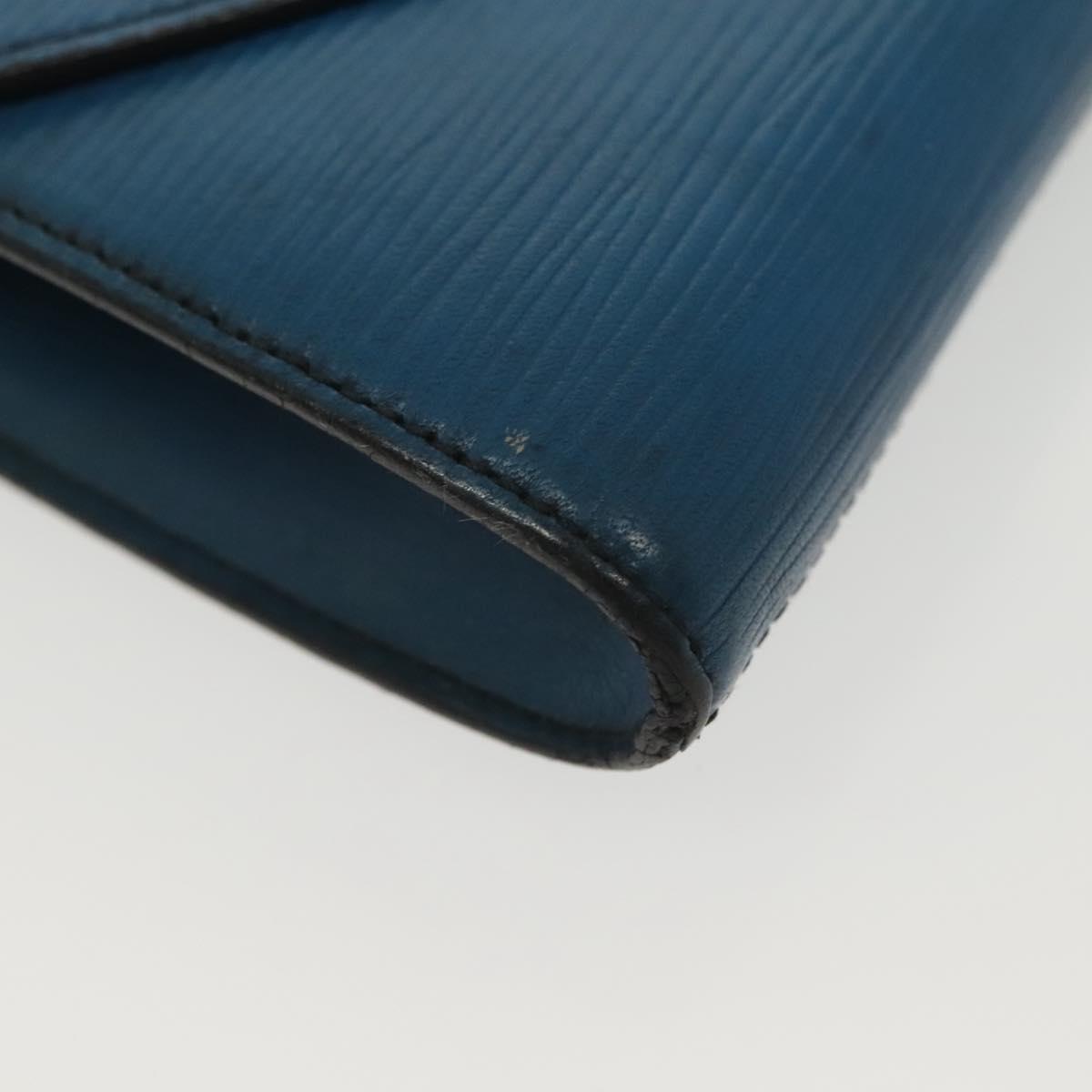 LOUIS VUITTON Epi Art Deco Clutch Bag Blue M52635 LV Auth bs28832