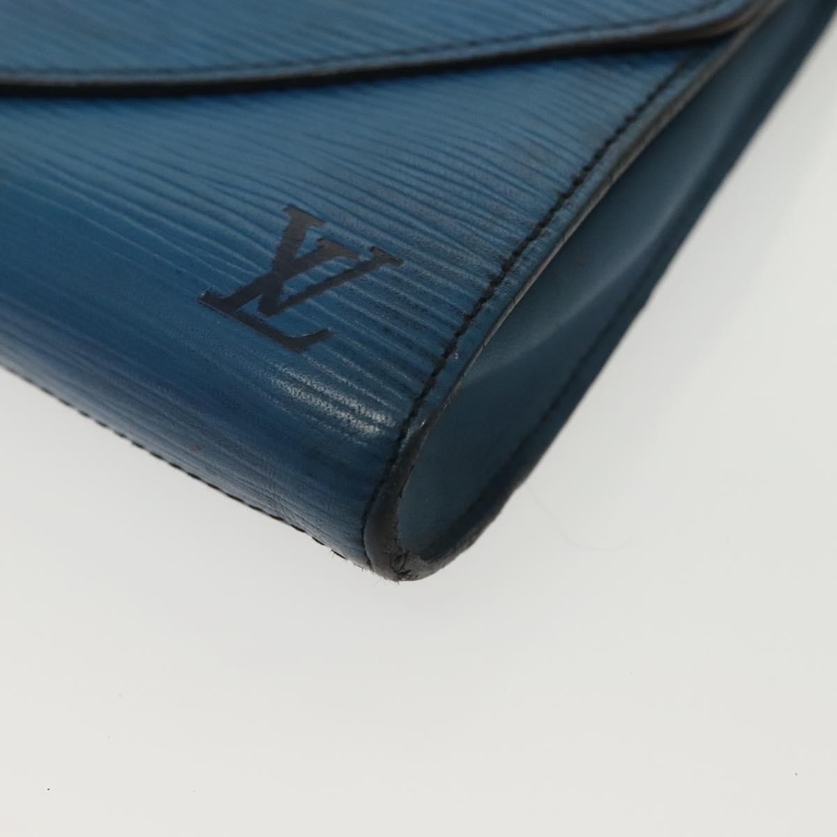 LOUIS VUITTON Epi Art Deco Clutch Bag Blue M52635 LV Auth bs28832