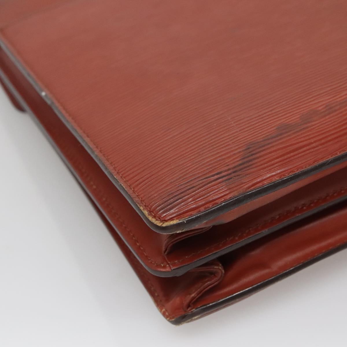 LOUIS VUITTON Epi Serviette Conseiller Briefcase Brown M54423 LV Auth bs28836