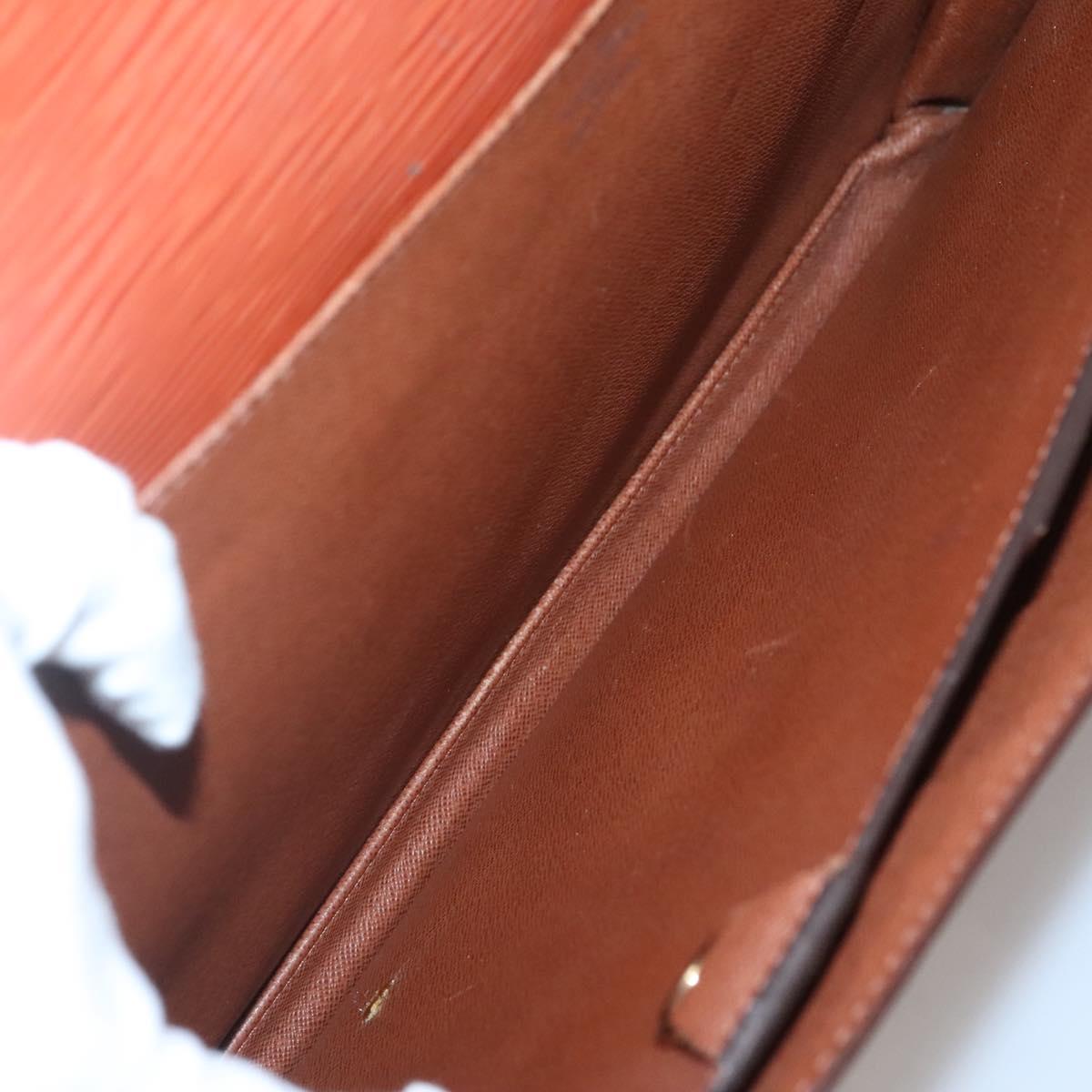 LOUIS VUITTON Epi Serviette Conseiller Briefcase Brown M54423 LV Auth bs28836