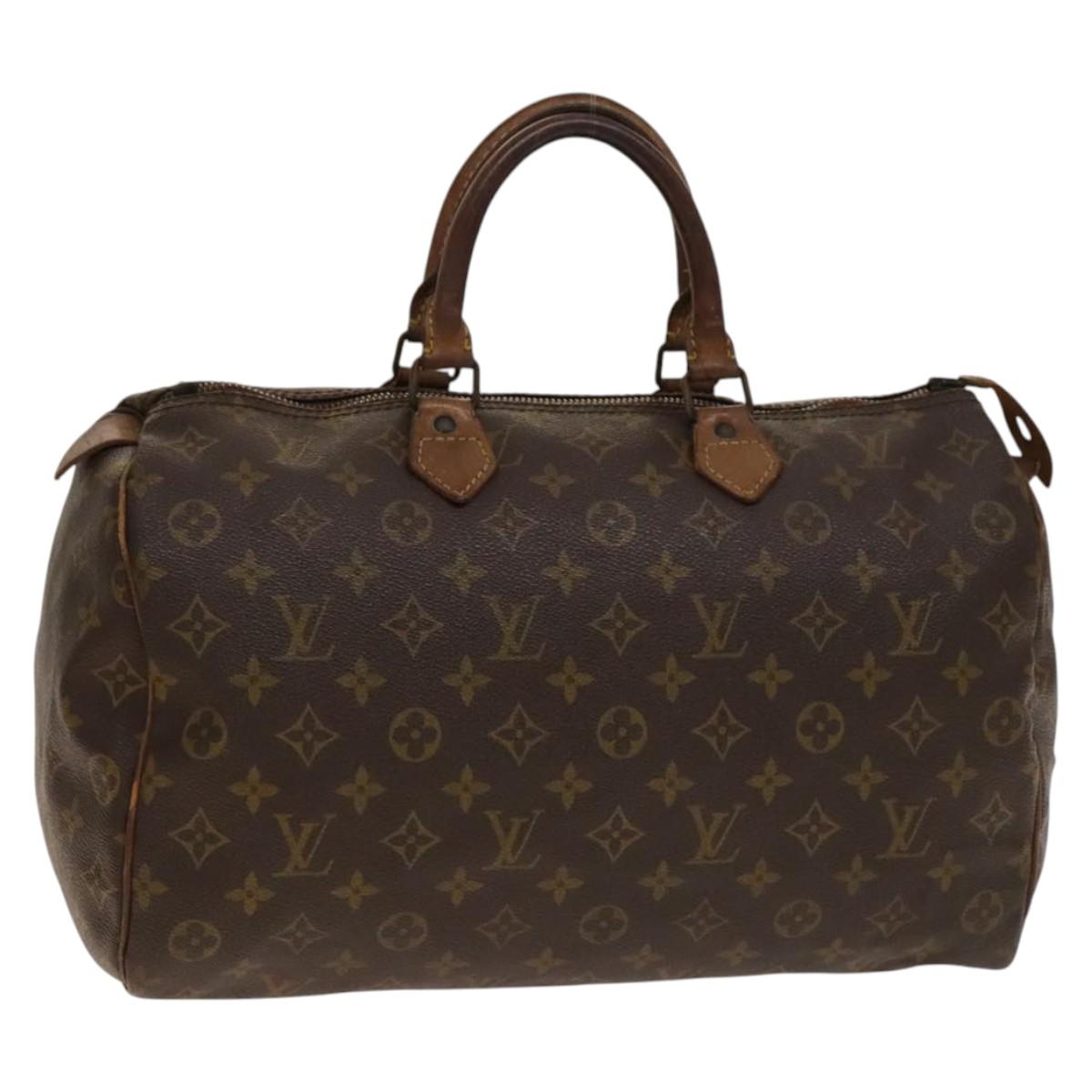 LOUIS VUITTON Monogram Speedy 35 Hand Bag M41524 LV Auth bs28843
