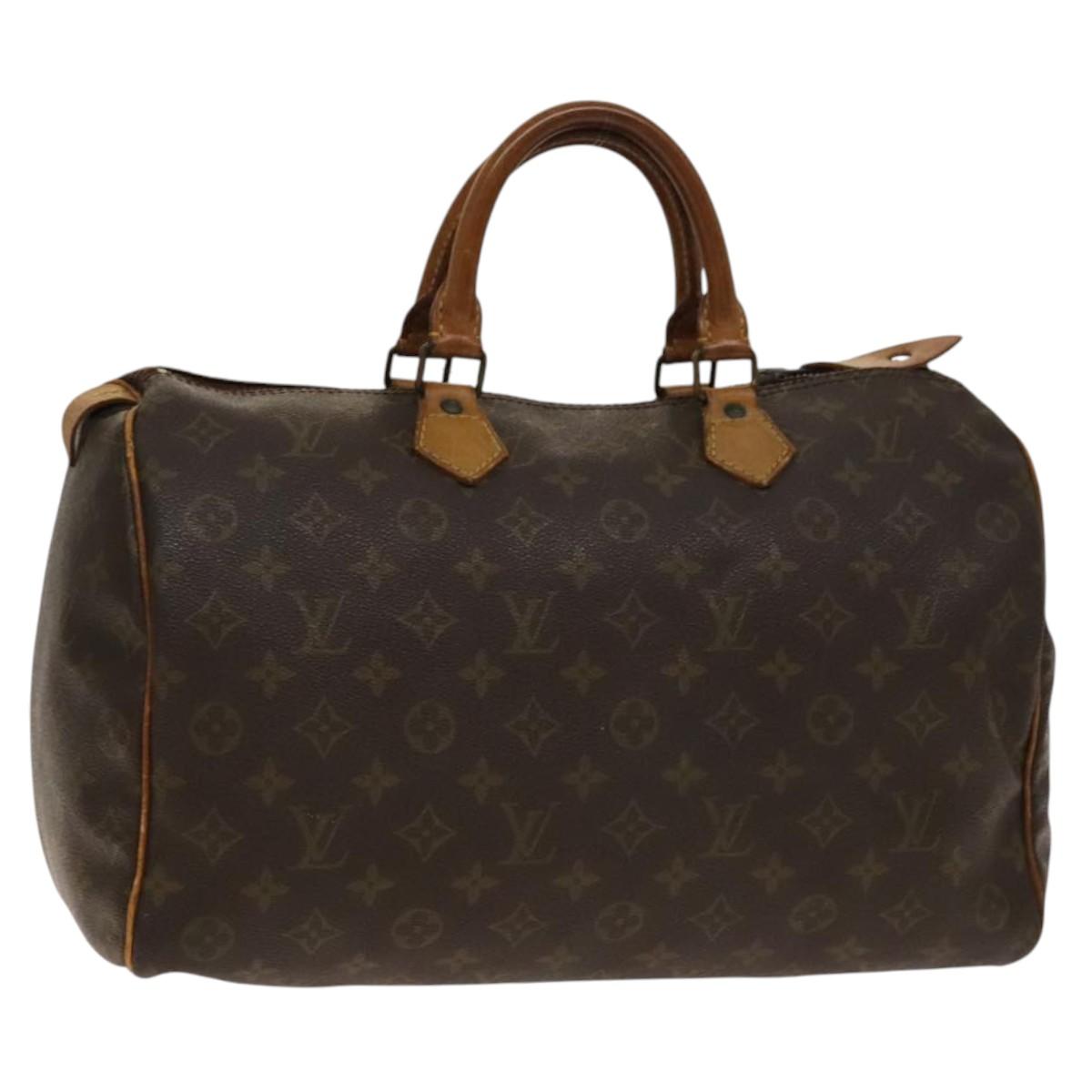 LOUIS VUITTON Monogram Speedy 35 Hand Bag M41524 LV Auth bs28844