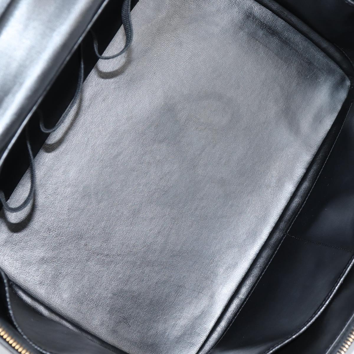 CHANEL Vanity Bag Caviar Skin 2way Black Gold CC Auth bs28866A