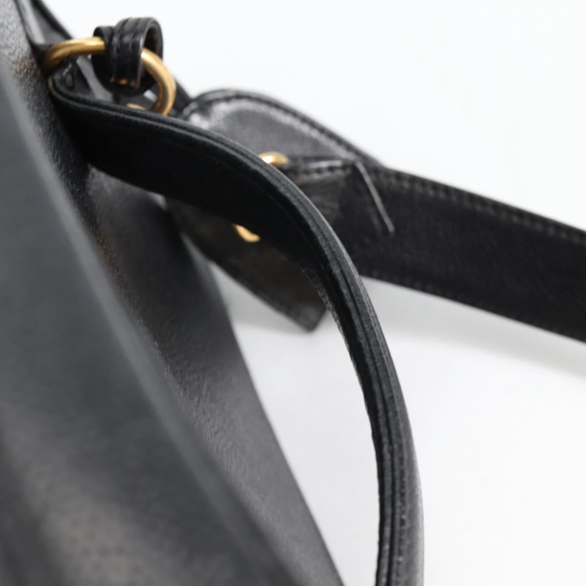CHANEL Vanity Bag Caviar Skin 2way Black Gold CC Auth bs28866A