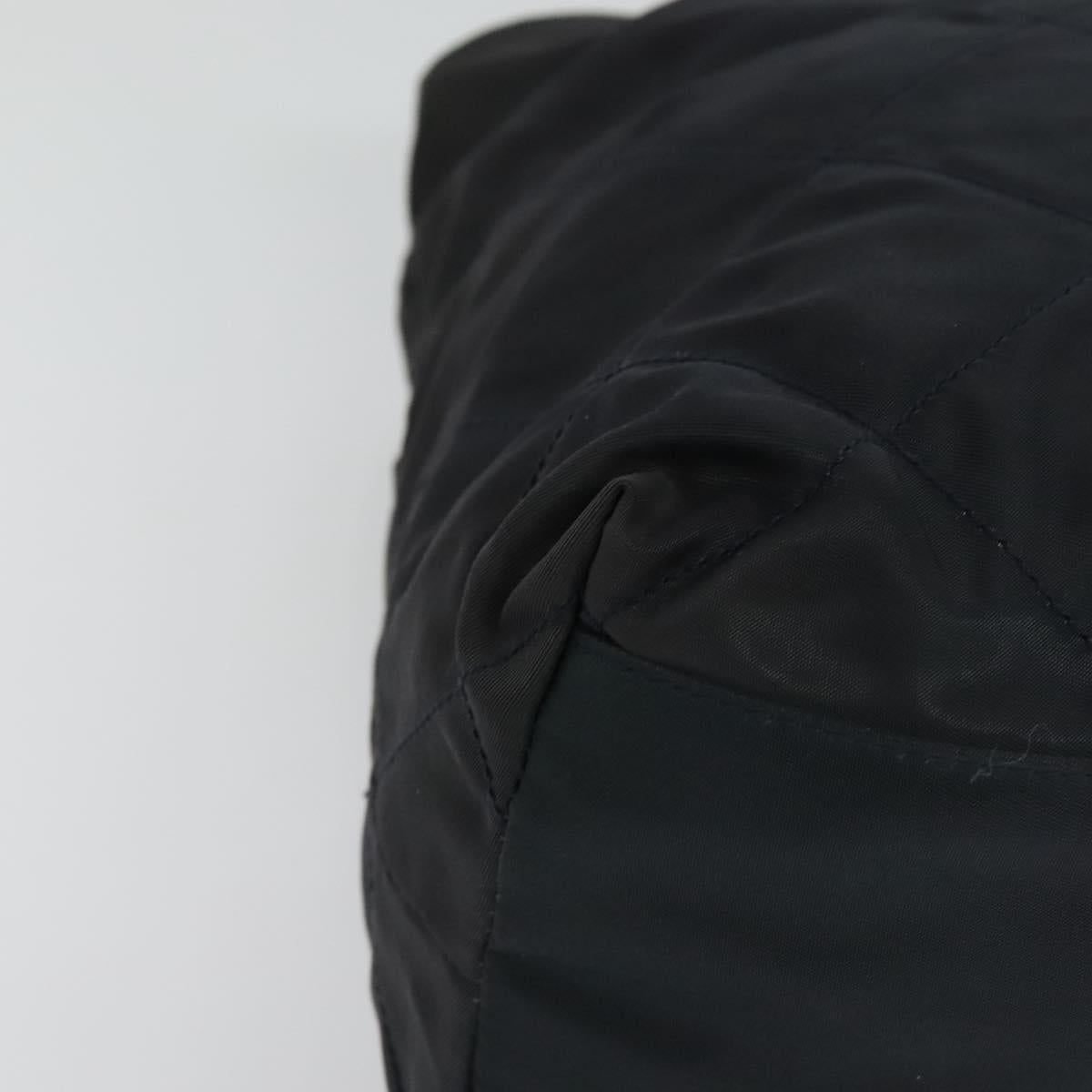 PRADA Chain Shoulder Bag Nylon Navy Gold Auth bs28886