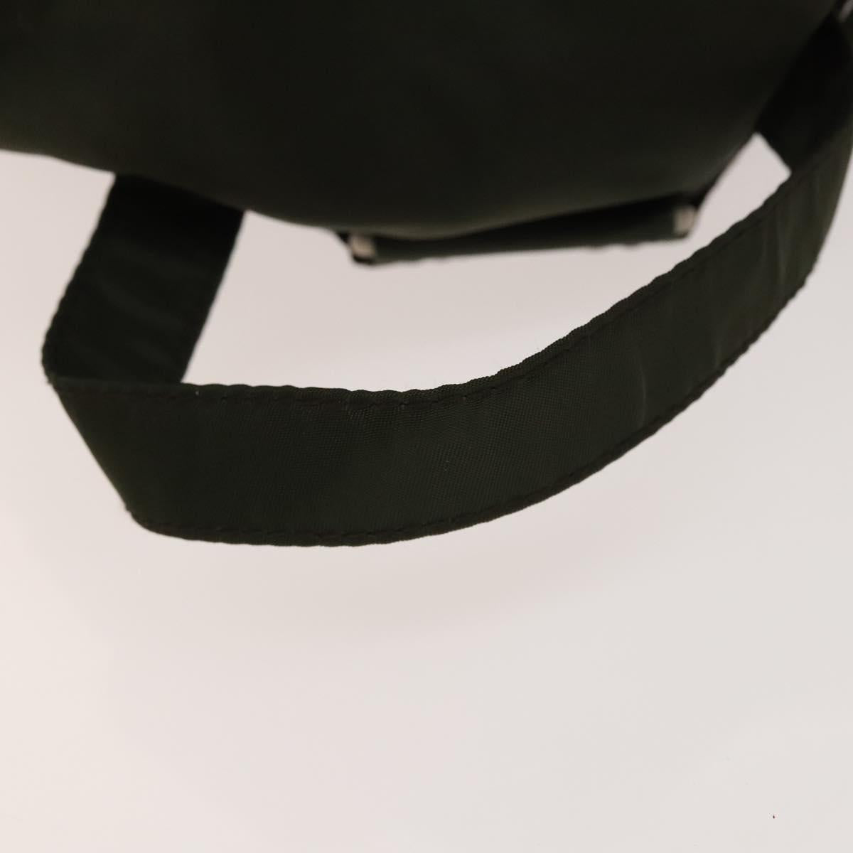 PRADA Backpack Nylon Khaki Silver Auth bs28893
