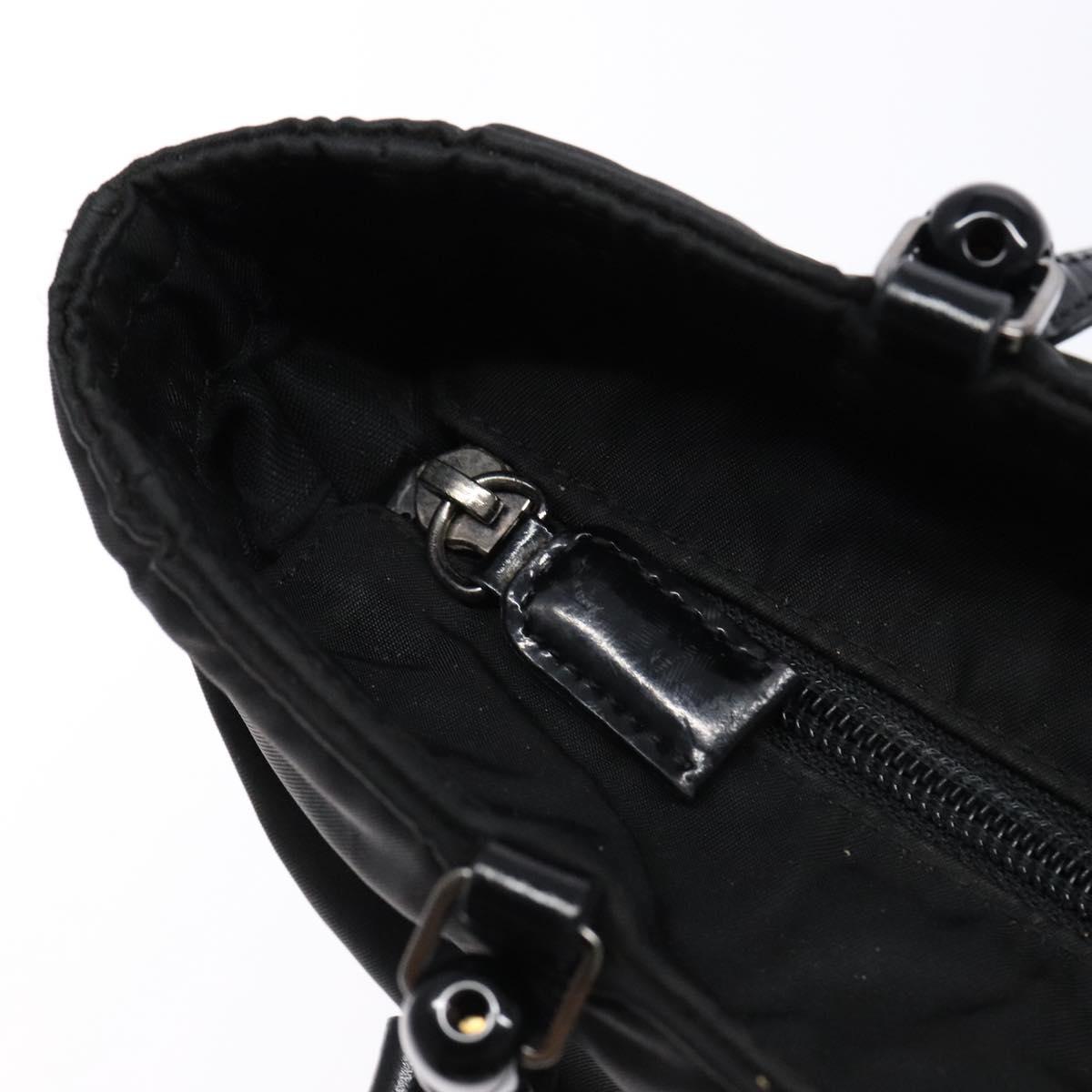 Christian Dior Tote Bag Nylon Black Auth bs28900