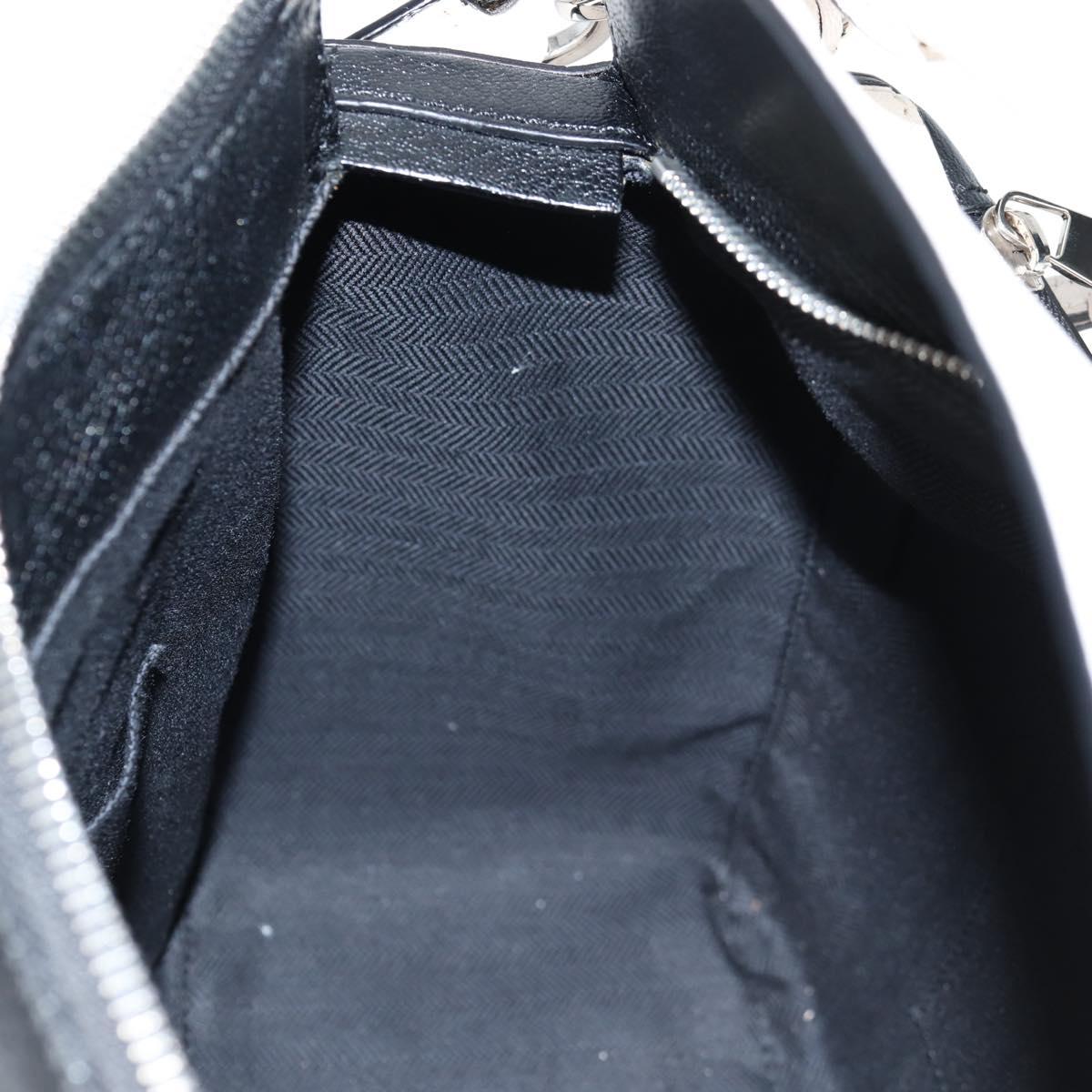 LOEWE Puzzle Hand Bag Leather 2way White Silver Auth bs28945