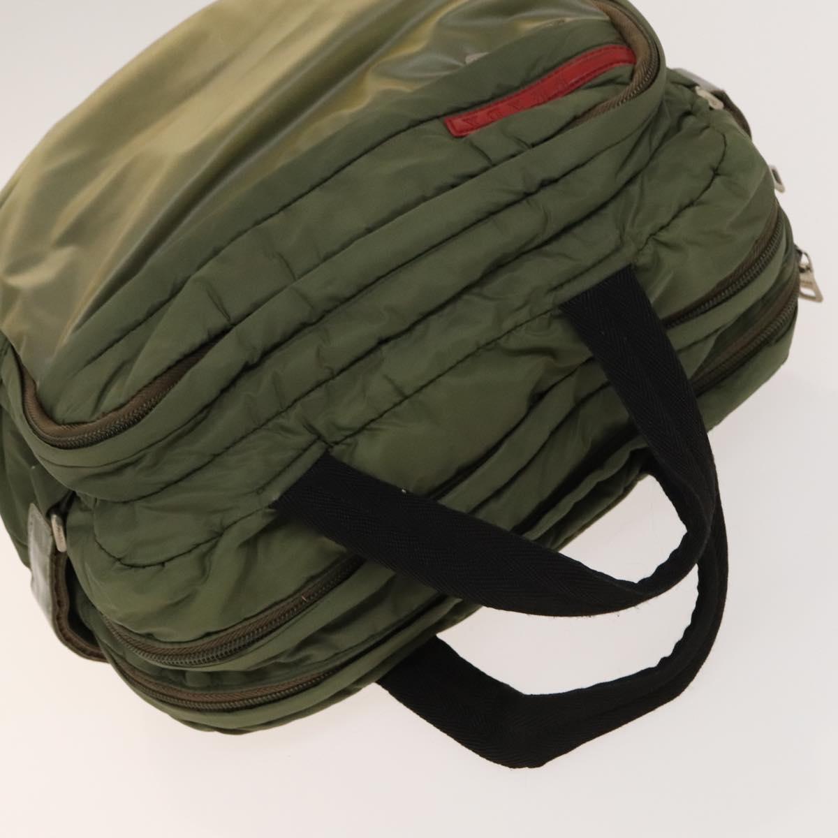 PRADA Shoulder Bag Nylon 4Set Black Khaki Brown Auth bs28995